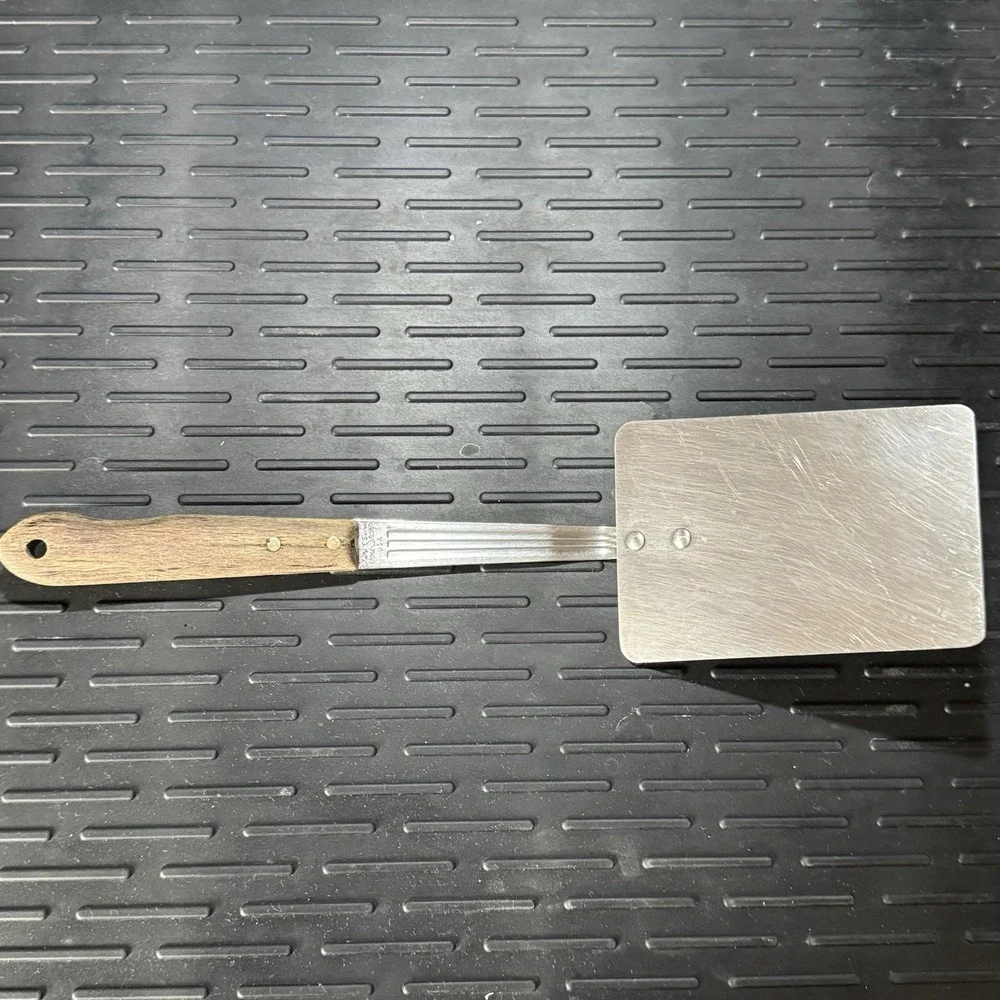 Vintage Veri-Sharp‎ USA Stainless Steel Spatula Wood Handle Kitchen Utensil